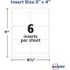 imageAvery Customizable Name Badges Clip Style 3quot x 4quot Clear Name Tag Holders White LaserInkjet Printable Inserts 50 Total 745361500