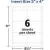 imageAvery Customizable Name Badges Clip Style 3quot x 4quot Clear Name Tag Holders White LaserInkjet Printable Inserts 50 Total 74536600