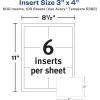imageAvery Customizable Name Badges Clip Style 3quot x 4quot Clear Name Tag Holders White LaserInkjet Printable Inserts 50 Total 74536600