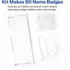 imageAvery Customizable Name Badges Includes Cords 3quot x 4quot LaserInkjet Printable Inserts 100 Name Tag Holders per Pack 500 Total 5 Packs of 7445950
