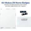 imageAvery Customizable Name Badges Magnet Style 3quot x 4quot Clear Name Tag Holders White LaserInkjet Printable Inserts 24 Total 8780White