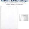 imageAvery Customizable Name Badges Pin Style 225quot x 35quot Clear Name Tag Holders White LaserInkjet Printable Inserts 100 Total 74549100 Pack of 5