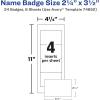 imageAvery Customizable Name Badges Pin Style 225quot x 35quot Clear Name Tag Holders White LaserInkjet Printable Inserts 200 Total 7465224