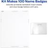 imageAvery Customizable Name Badges Pin Style 3quot x 4quot Clear Name Tag Holders White LaserInkjet Printable Inserts 100 Total 74540100 Pack of 5