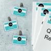 imageAvery Customizable Name Badges with Clips 225quot x 35quot Clear Name Tag Holders with White Printable Inserts 12 Clip Style Name Badges 746511 Pack