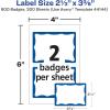 imageAvery Customizable Name Tags 213quot x 338quot White with Blue Border 6 Packs of 100 600 Removable Name Badges Total 44144Blue Border