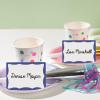 imageAvery Customizable Name Tags 213quot x 338quot White with Blue Border 6 Packs of 100 600 Removable Name Badges Total 44144Blue Border