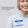 imageAvery Customizable Name Tags Hello My Name is 213quot x 338quot White Blue Border Removable Adhesive NonPrintable 25 Total 617525 Count Pack of 1