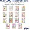 imageAvery Fitness Planner Stickers Pack 30 Sheets Health and Fitness 1362 Stickers for Your Planner Journal or Calendar 6787