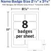 imageAvery Flexible Printable Name Tags 213quot x 338quot Matte White 160 Removable Name Badges 8395213 in X 338 in Pack of 5
