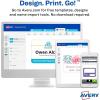 imageAvery Hanging Style LaserInkjet Name Badge Kit 3quot x 4quot Clear Holders with White Inserts 100Box 74459