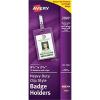imageAvery Heavy Duty Badge Holders 3quot x 4quot 100 Horizontal ID Badge Holders with Clips 292350