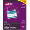 imageAvery Heavy Duty Badge Holders 3quot x 4quot 100 Horizontal ID Badge Holders with Cords 2922Hanging