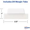 imageAvery Margin Ultra Tabs 25quot x 1quot 2Side Writable White 24 Repositionable Page Tabs 7478925 x 1 Pack of 2