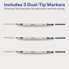 imageAvery MarksALot Permanent Markers Ultra Fine Tip Water and Wear Resistant 3 Black Markers 09230Black