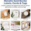 imageAvery Printable Business Cards with Sure Feed Technology 2quot x 35quot White 250 Blank Business Cards Inkjet Printer Paper 08371Metallic Gold Border