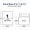 imageAvery Printable Greeting Cards HalfFold 55quot x 85quot Matte White 20 Blank Cards with Envelopes 3265One Size Pack of 6