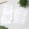 imageAvery Printable Greeting Cards HalfFold 55quot x 85quot Textured White 30 Blank Cards with Envelopes 3378Metallic Gold Border