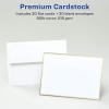 imageAvery Printable Greeting Cards HalfFold 55quot x 85quot Textured White 30 Blank Cards with Envelopes 3378Metallic Gold Border