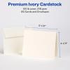 imageAvery Printable Note Cards with Envelopes 425quot x 55quot Ivory with Embossed Border 60 Blank Note Cards for Inkjet Printers 08317Ivory