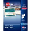 imageAvery Printable Note Cards with Envelopes 425quot x 55quot Textured White 50 Blank Note Cards for Inkjet Printers 033790