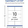 imageAvery Printable Rectangle Business Cards Sure Feed Technology 2quot x 312quot Glossy White Cardstock PrintToTheEdge LaserInkjet Printable 100 Total500 cards