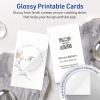 imageAvery Printable Rectangle Business Cards Sure Feed Technology 2quot x 312quot Glossy White Cardstock PrintToTheEdge LaserInkjet Printable 100 Total500 cards