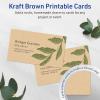 imageAvery Printable Rectangle Business Cards Sure Feed Technology 2quot x 312quot Kraft Brown Cardstock PrintToTheEdge LaserInkjet Printable 80 Total200 cards