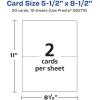 imageAvery Printable Rectangle Cards 55quot x 85quot Matte White Cardstock LaserInkjet Cards 100 TotalGlossy White
