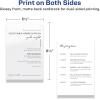 imageAvery Printable Rectangle Cards 55quot x 85quot Matte White Cardstock LaserInkjet Cards 100 TotalGlossy White