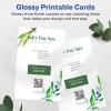 imageAvery Printable Rectangle Cards 55quot x 85quot Matte White Cardstock LaserInkjet Cards 100 TotalGlossy White