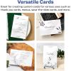 imageAvery Printable Rectangle Cards 55quot x 85quot Matte White Cardstock LaserInkjet Cards 100 TotalGlossy White
