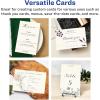 imageAvery Printable Rectangle Cards 55quot x 85quot Matte White Cardstock LaserInkjet Cards 100 TotalIvory