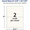 imageAvery Printable Rectangle Cards 55quot x 85quot Matte White Cardstock LaserInkjet Cards 100 TotalIvory