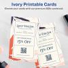 imageAvery Printable Rectangle Cards 55quot x 85quot Matte White Cardstock LaserInkjet Cards 100 TotalIvory