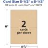 imageAvery Printable Rectangle Cards 55quot x 85quot Matte White Cardstock LaserInkjet Cards 100 TotalKraft Brown