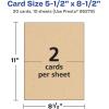 imageAvery Printable Rectangle Cards 55quot x 85quot Matte White Cardstock LaserInkjet Cards 100 TotalKraft Brown