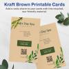 imageAvery Printable Rectangle Cards 55quot x 85quot Matte White Cardstock LaserInkjet Cards 100 TotalKraft Brown