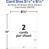 imageAvery Printable Rectangle Cards 55quot x 85quot Matte White Cardstock LaserInkjet Cards 100 TotalMate White