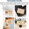 imageAvery Printable Rectangle Cards Sure Feed Technology 25quot x 35quot Matte White Cardstock PrinttotheEdge LaserInkjet Cards 300 TotalKraft Brown