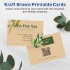 imageAvery Printable Rectangle Cards Sure Feed Technology 25quot x 35quot Matte White Cardstock PrinttotheEdge LaserInkjet Cards 300 TotalKraft Brown