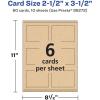 imageAvery Printable Rectangle Cards Sure Feed Technology 25quot x 35quot Matte White Cardstock PrinttotheEdge LaserInkjet Cards 300 TotalKraft Brown