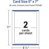 imageAvery Printable Rectangle Cards Sure Feed Technology 5quot x 7quot Matte White Cardstock LaserInkjet Printable 100 Total Great for Invitations and Thank You Messages20 cards