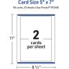 imageAvery Printable Rectangle Cards Sure Feed Technology 5quot x 7quot Matte White Cardstock LaserInkjet Printable 100 Total Great for Invitations and Thank You Messages50 cards