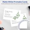 imageAvery Printable Rectangle Cards Sure Feed Technology 5quot x 7quot Matte White Cardstock LaserInkjet Printable 100 Total Great for Invitations and Thank You Messages20 cards