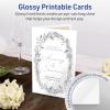 imageAvery Printable Rectangle Half Fold Greeting Cards 55quot x 85quot Glossy White Cardstock LaserInkjet 50 Total Great for Thank You Cards Event Invitations and More10 cards