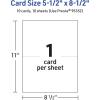 imageAvery Printable Rectangle Half Fold Greeting Cards 55quot x 85quot Glossy White Cardstock LaserInkjet 50 Total Great for Thank You Cards Event Invitations and More10 cards