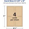 imageAvery Printable Rectangle Postcards 35quot x 5quot Kraft Brown Cardstock PrintToTheEdge LaserInkjet Cards 200 Total100 cards