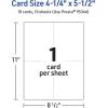 imageAvery Printable Rectangle Quarter Fold Greeting Cards 425quot x 55quot Glossy White Cardstock LaserInkjet 25 Total Great for Thank You Cards Event Invitations and More10 cards