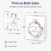 imageAvery Printable Rectangle Quarter Fold Greeting Cards 425quot x 55quot Glossy White Cardstock LaserInkjet 25 Total Great for Thank You Cards Event Invitations and More50 cards